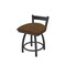 Holland Bar Stool Co 18" Low Back Swivel Vanity Stool, Pewter Finish, Rein Thatch Seat 82118PW026 - alternate 1